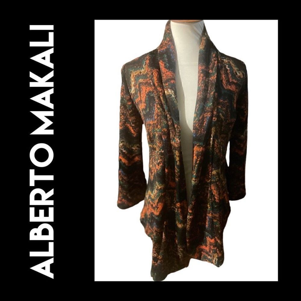 Alberto Makali Multi Color Open Cardigan Sweater XS-EUC